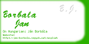 borbala jan business card