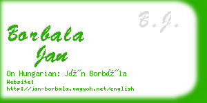 borbala jan business card